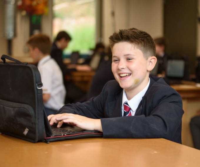 boy on laptop