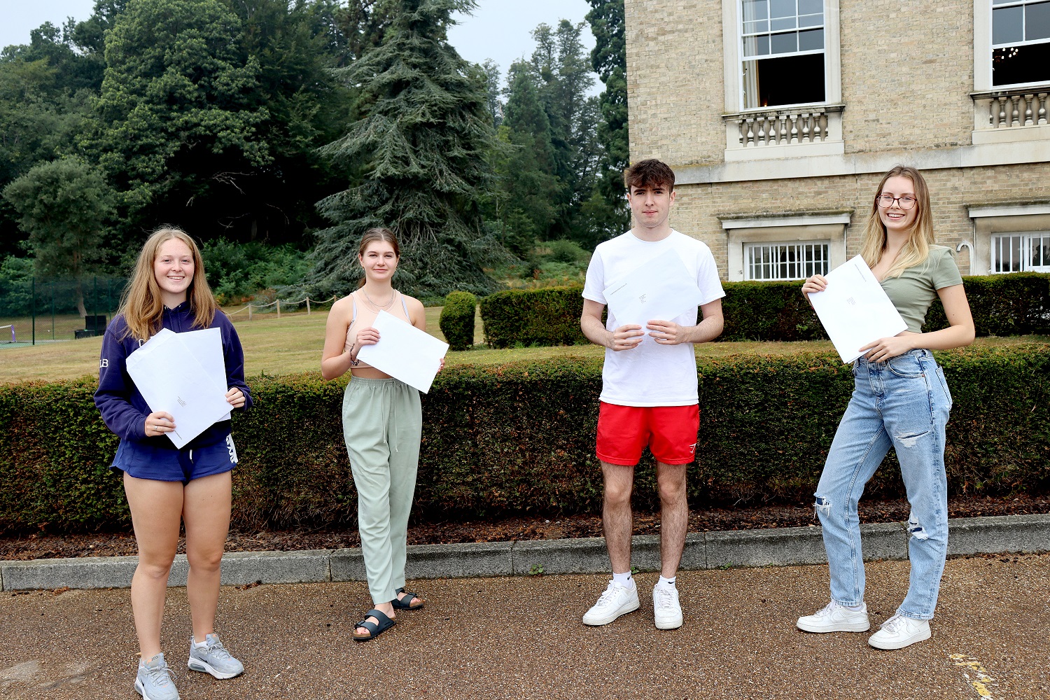 Students celebrating results