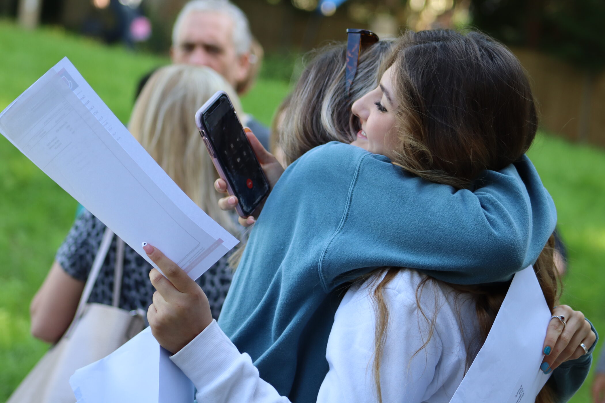 A level students celebrate results 2021