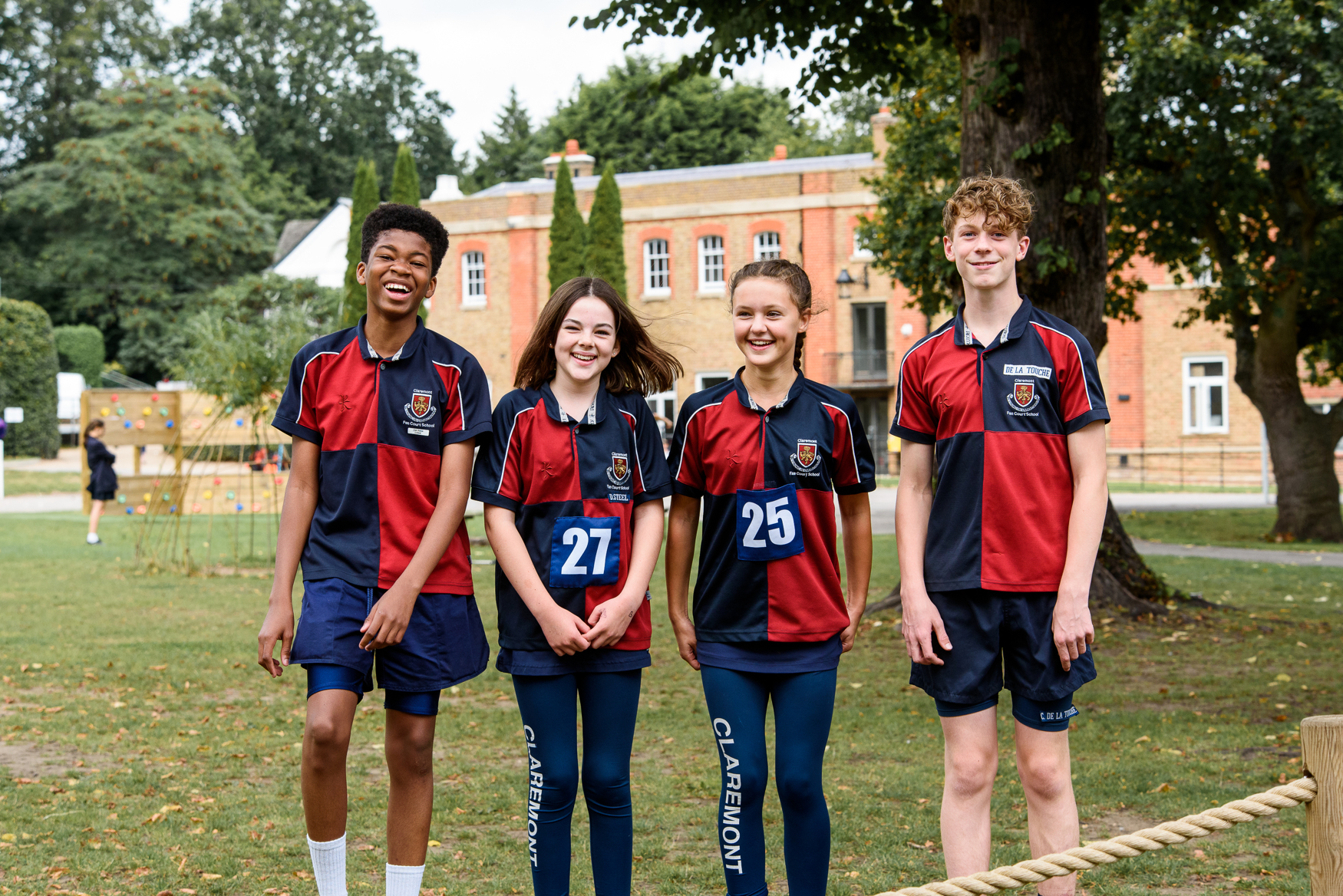 Pupils in sports kit