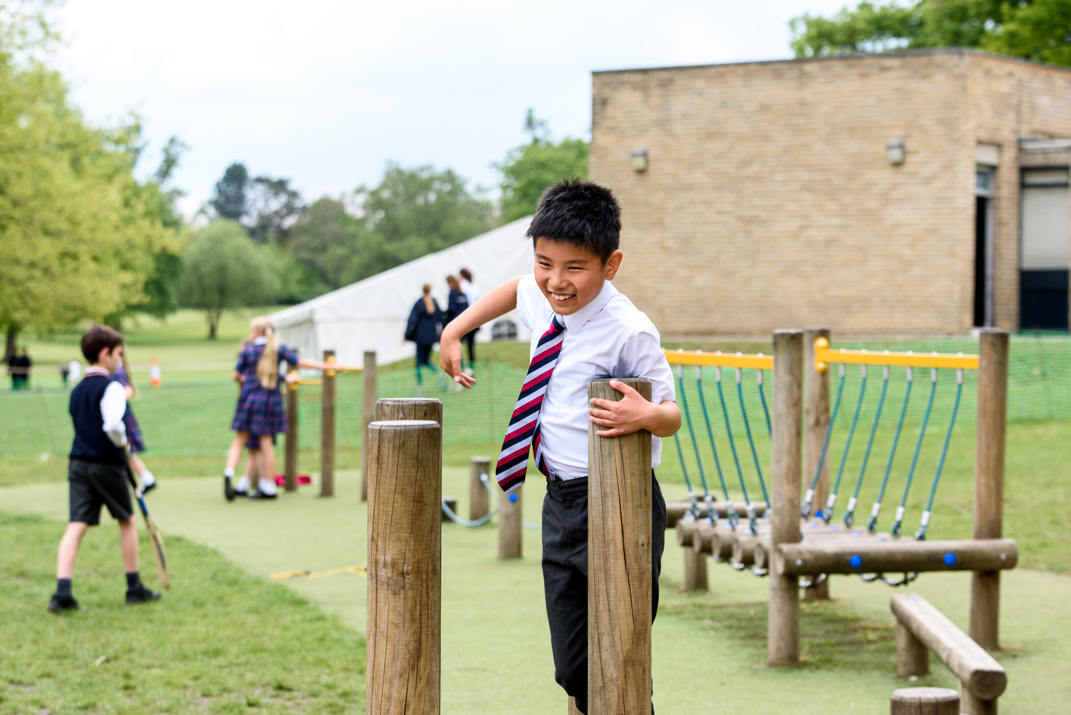 Prep School child plays in playground