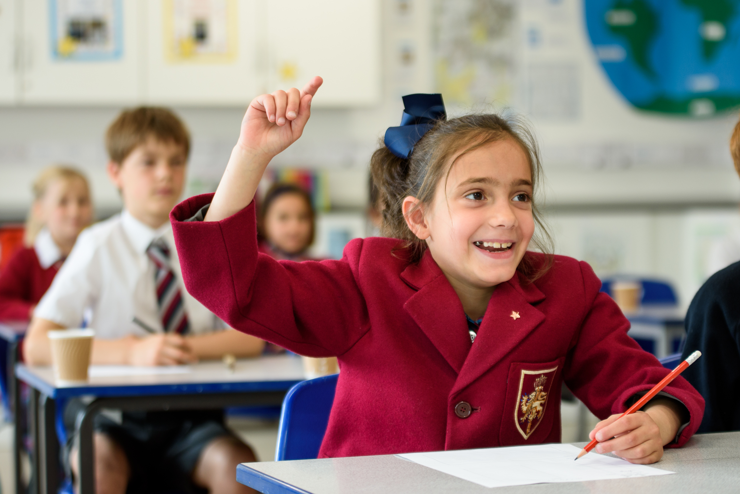 Prep School pupil in class